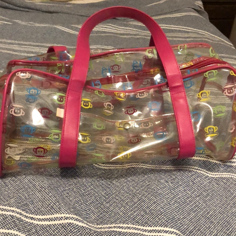 Vintage Paul Frank clear duffle💙💛💚💗💜